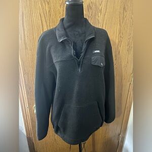 PINK Black Half Zip Sweater